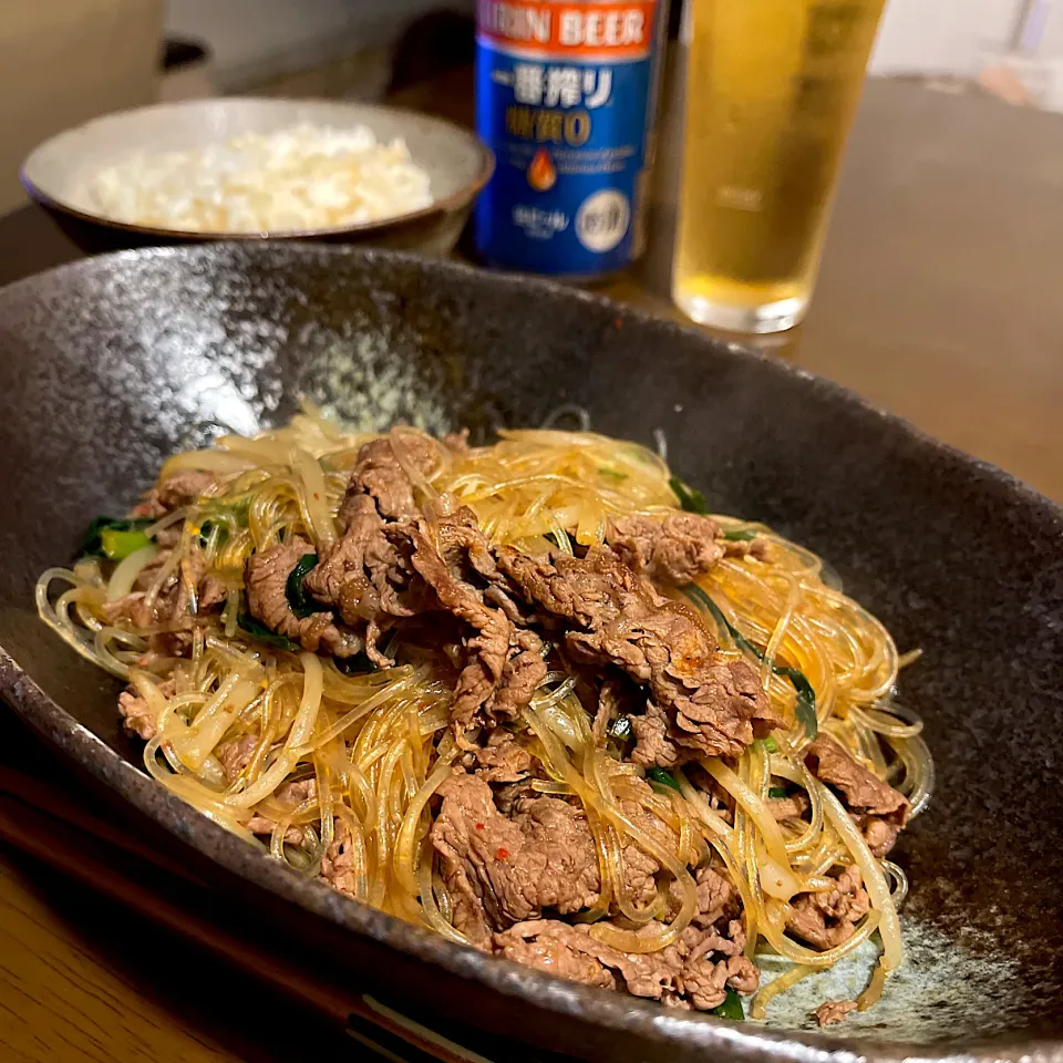 牛肉と春雨のチャプチェ風|ナガマンさん