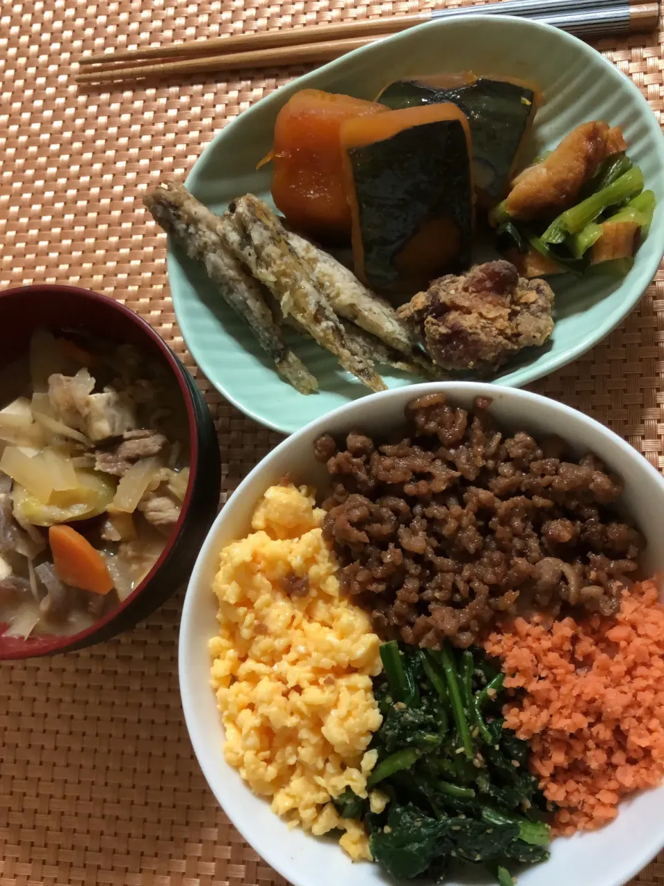 4食丼&かぼちゃ煮|ここなりさん