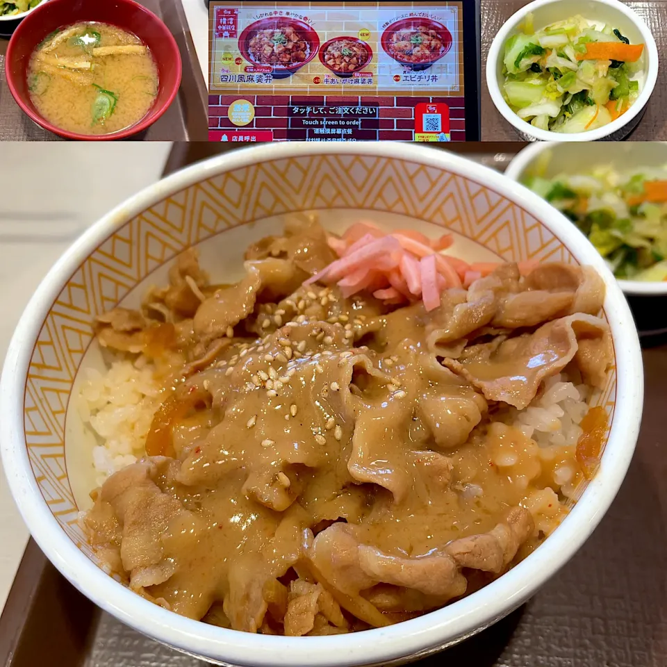 ゴマだれ豚丼　お新香セット|るみおんさん