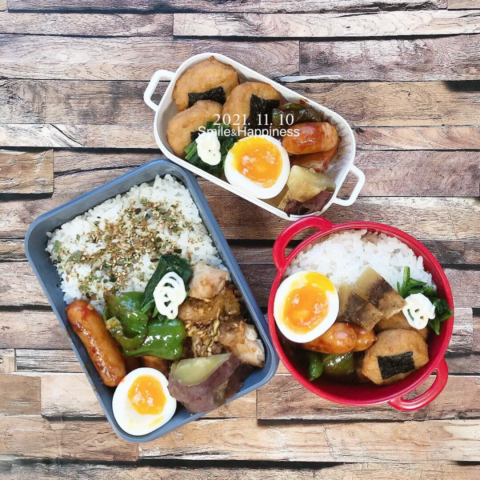 3人弁当😆|Rie Naganoさん