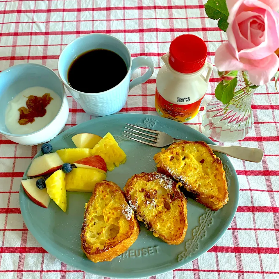 Snapdishの料理写真:🌼花とモーニングプレート🌼|あっちゃんさん