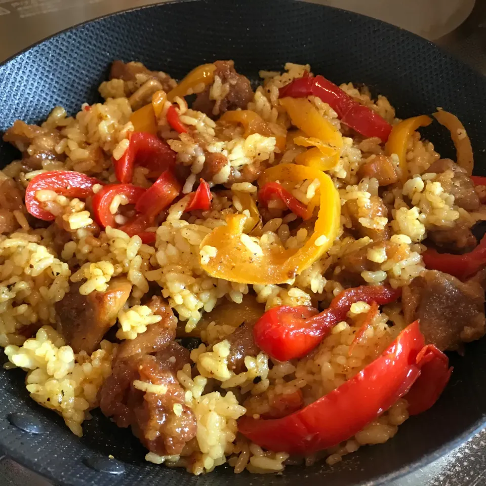 残り物でカレー炒飯|sanaeさん