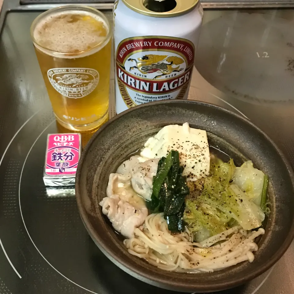 ごま味噌鍋で家飲み|sanaeさん