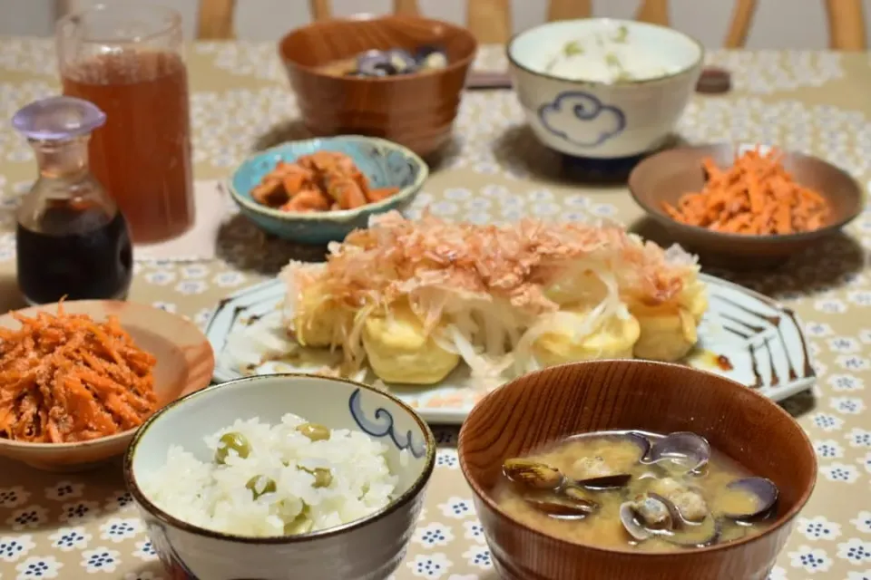 おとうふあげ定食|うにんぱすさん