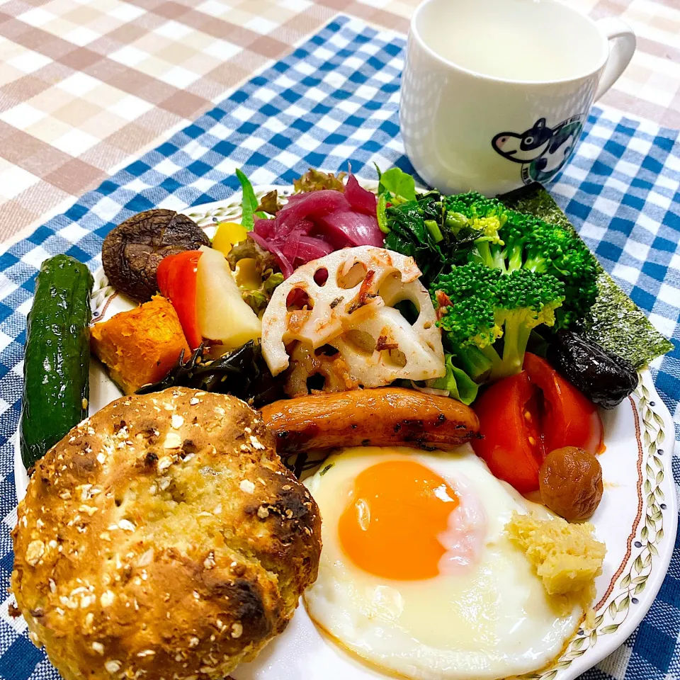 今日の朝ごはん★綾鷹の抹茶カフェラテパン|riko30294さん