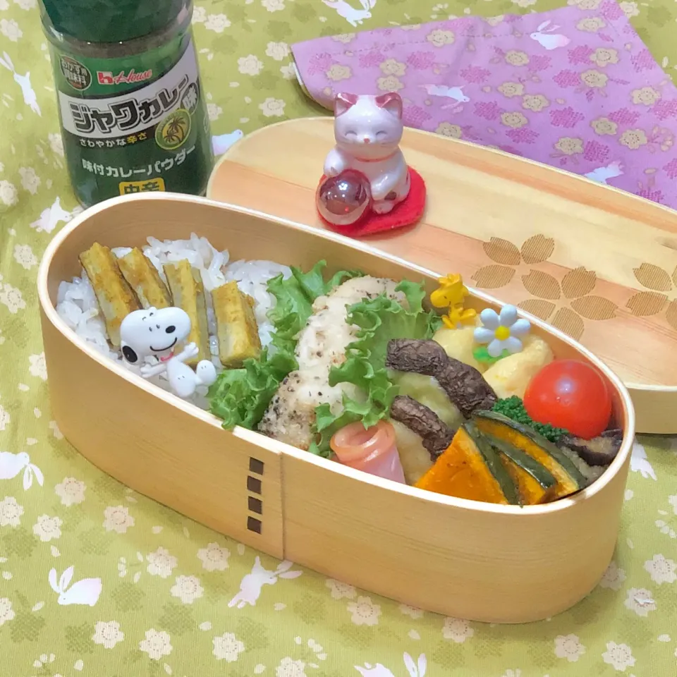 ササミのパン粉焼き☘ゴボウのカレーソテー☘の❤️ちゃんお弁当　11/11木|sweet homeさん