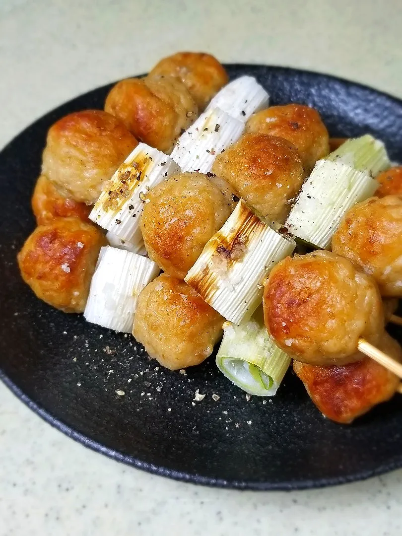 肉だんごでねぎま串|ぱんだのままんさん