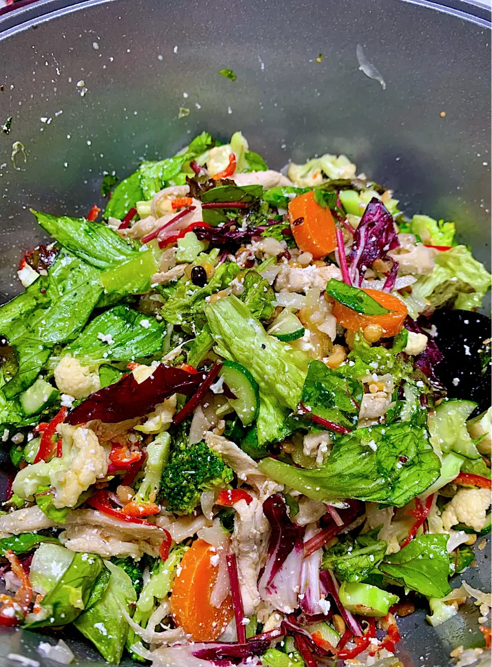 Healthy Chicken Salad with 11 Vegetable + 5 Bean + 5 Grain|gonbenさん