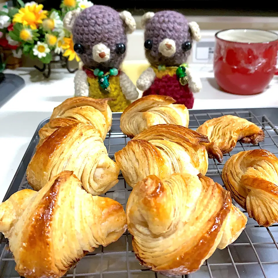 バリザク全粒粉３割クロワッサン焼き立て(≧∀≦)|chagashiさん