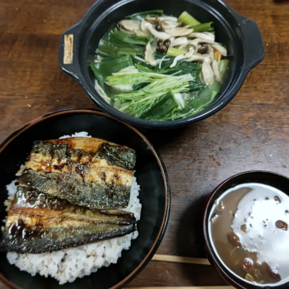 鰻丼と野菜鍋|アクちゃんさん