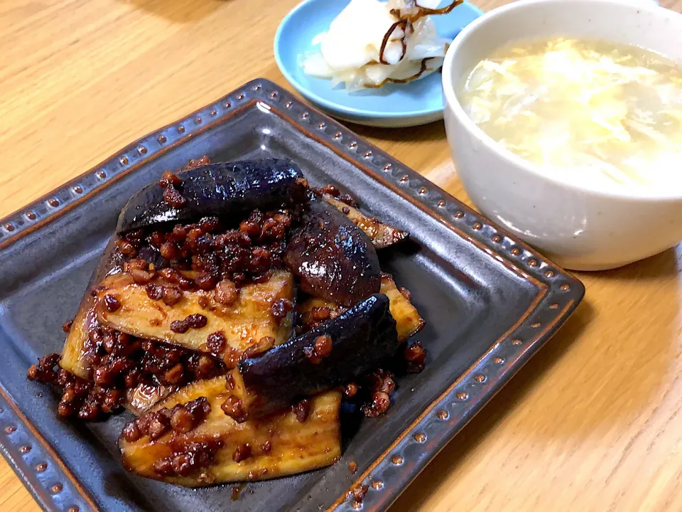 大豆ミートとナスの味噌炒め✨|さおりさん