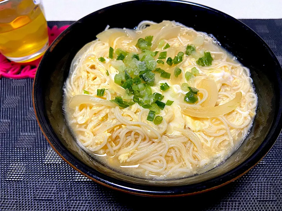 Snapdishの料理写真:かきたまにゅうめん|ゆうさん