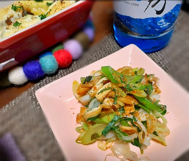 にゃんぺこちゃんの料理
　油揚げと大葉のピリ辛炒め

椎茸チーズ焼き|びせんさん