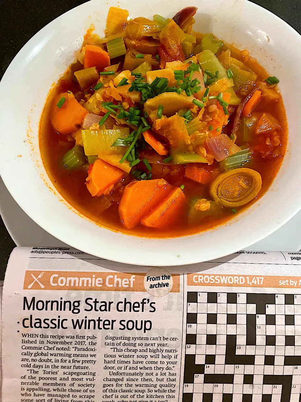 Morning Star chef’s classic winter soup|Nick Hiderさん