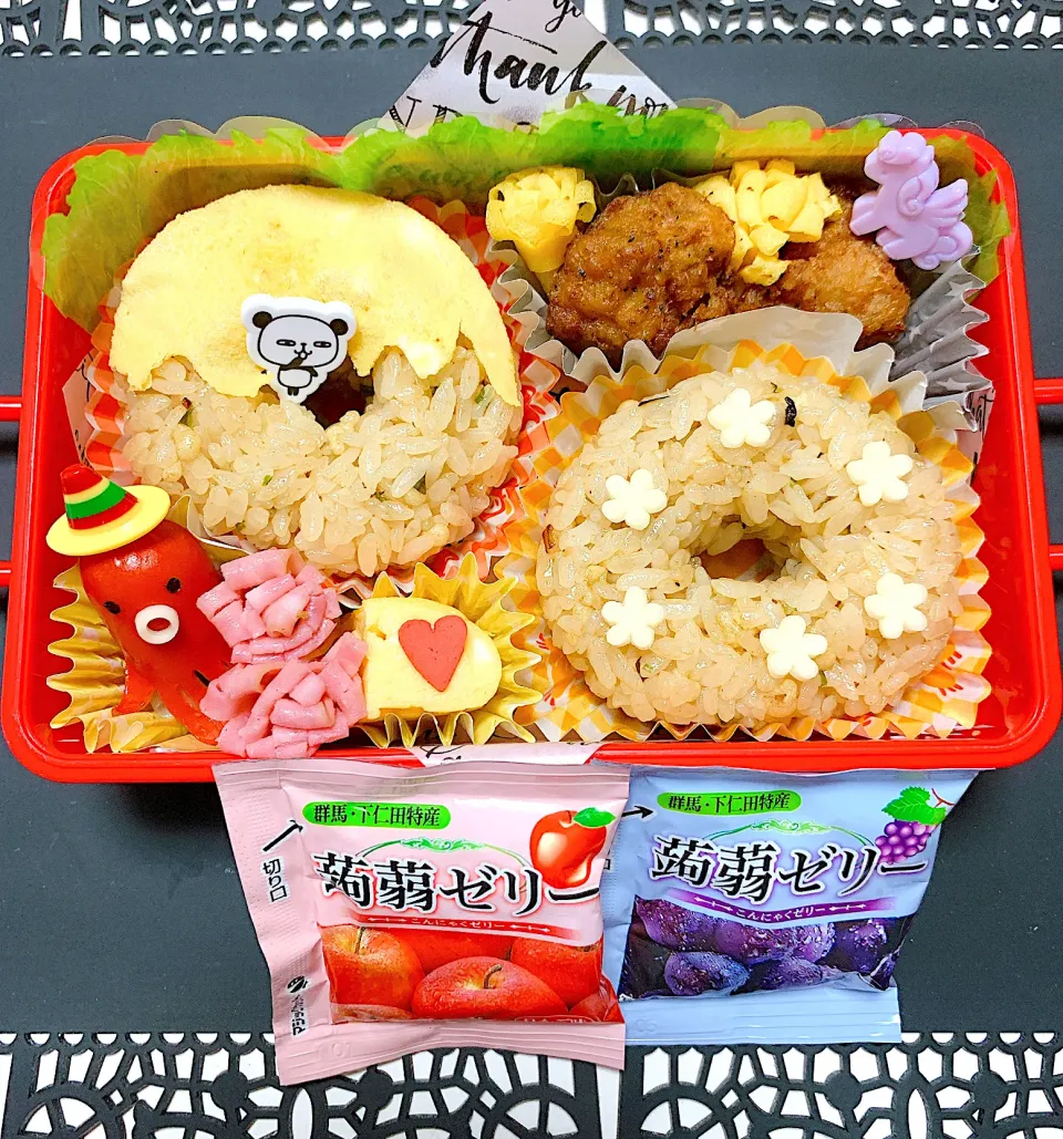 悪魔めしのおにぎリングお弁当🍱|miyurumoさん