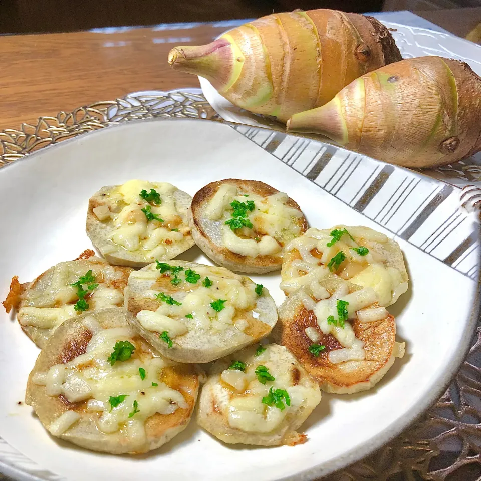 たけのこ芋の醤油チーズ焼き|さらっと🍀さん