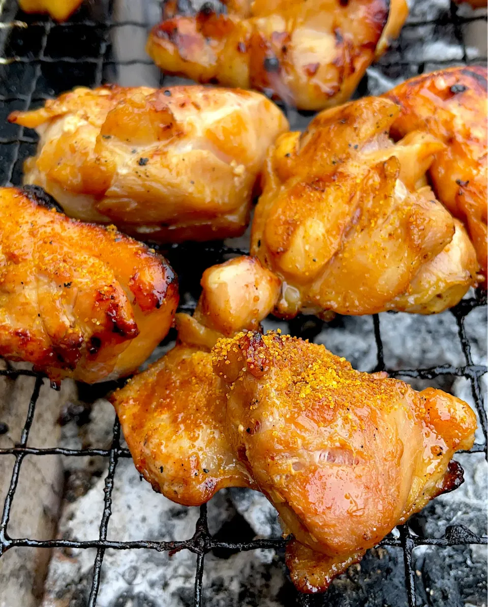 BBQ🔥七輪で焼き鳥withカレーパウダー|9421beruさん