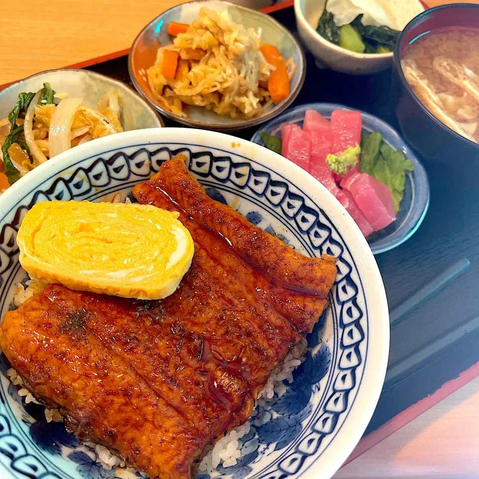 Snapdishの料理写真:うなぎ丼@わさび(月島)|塩豚骨さん