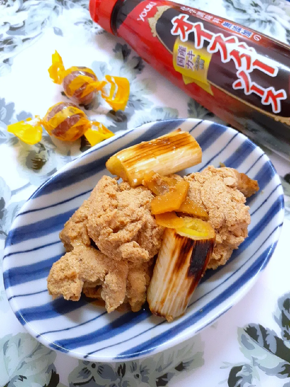 🔷🍬カンロ飴de真鱈子と焼葱の甘辛煮🔷仕上げはオイスターソース❗|@きなこさん