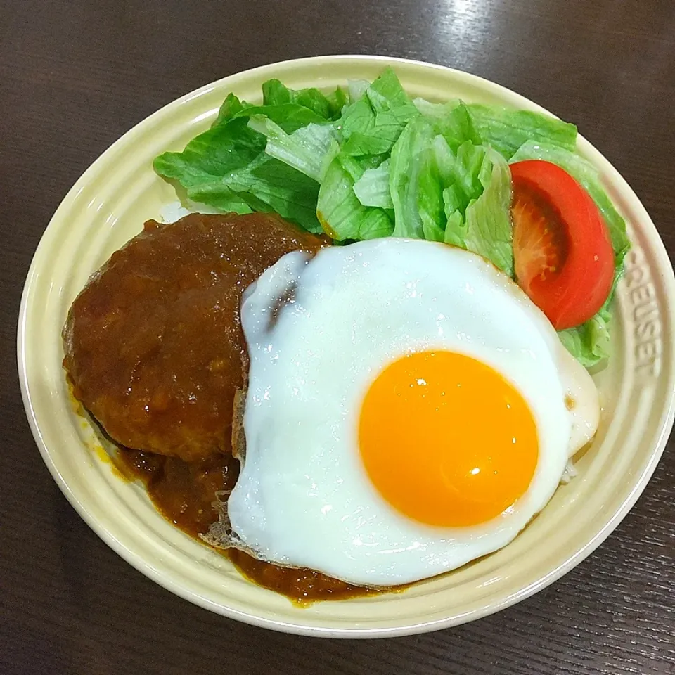 息子置き弁🍱カレーハンバーグ|Rieさん