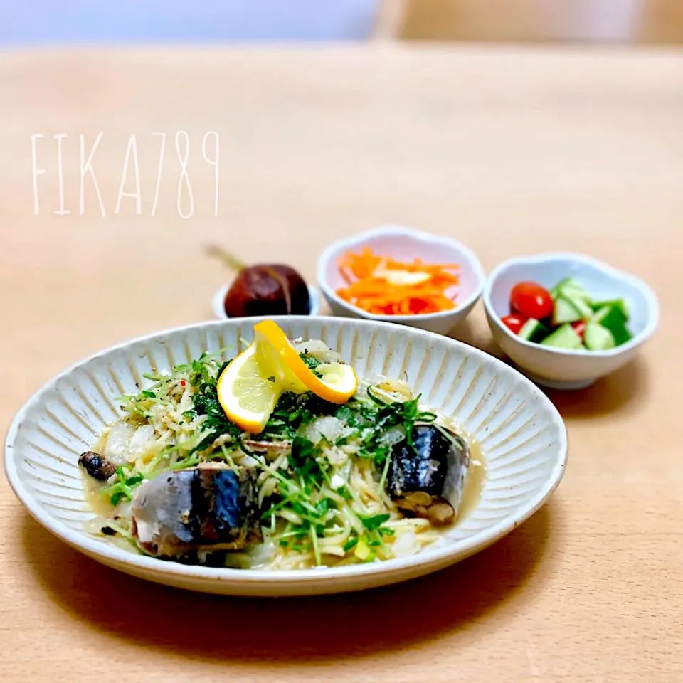 サバ缶で　オイルパスタ|FIKA789さん