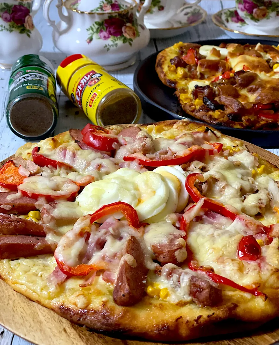 カレー味のピザ🍕|いっちゃんさん