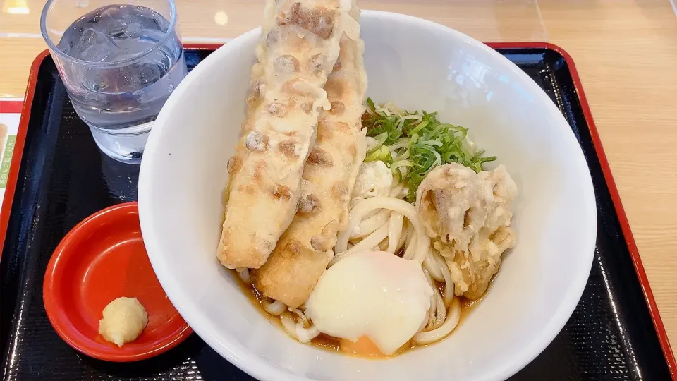 本日の賄い　ちくわ天と舞茸天ぶっかけうどん|ようか✩.*˚さん