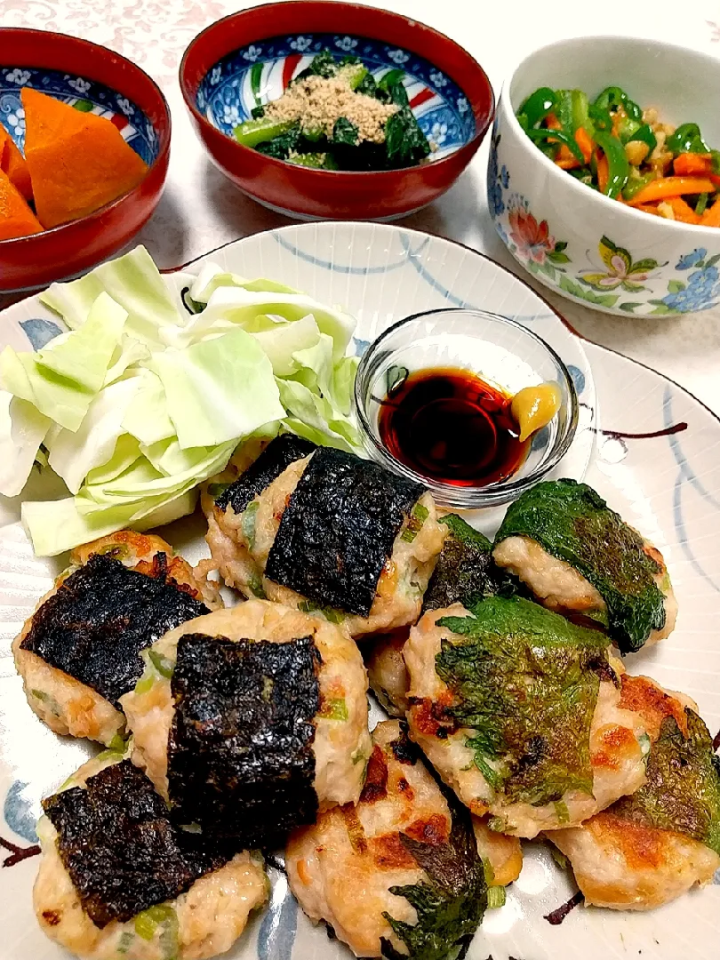 ☆今日の晩ごはん☆　大豆と鶏ひき肉の磯辺焼き|hamamaさん