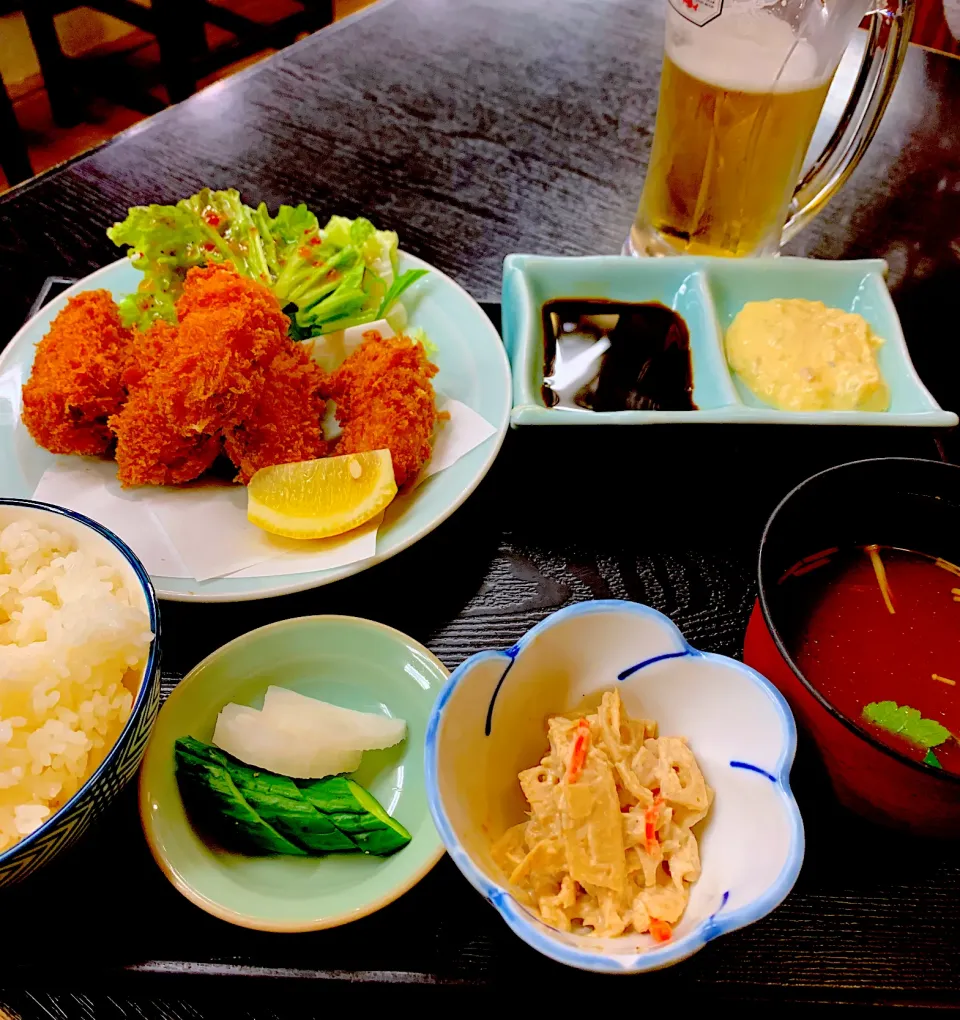 吾作どんのカキフライ定食|yucc@さん