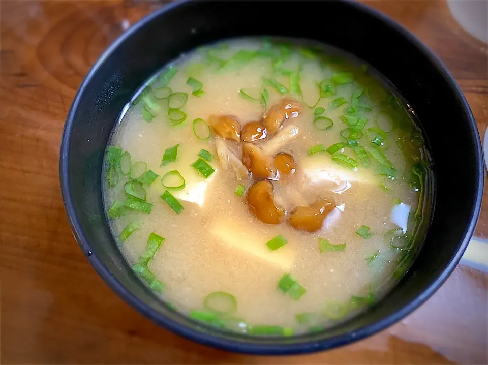 豆腐となめこの味噌汁|名状しがたいゴミムシのようなものさん