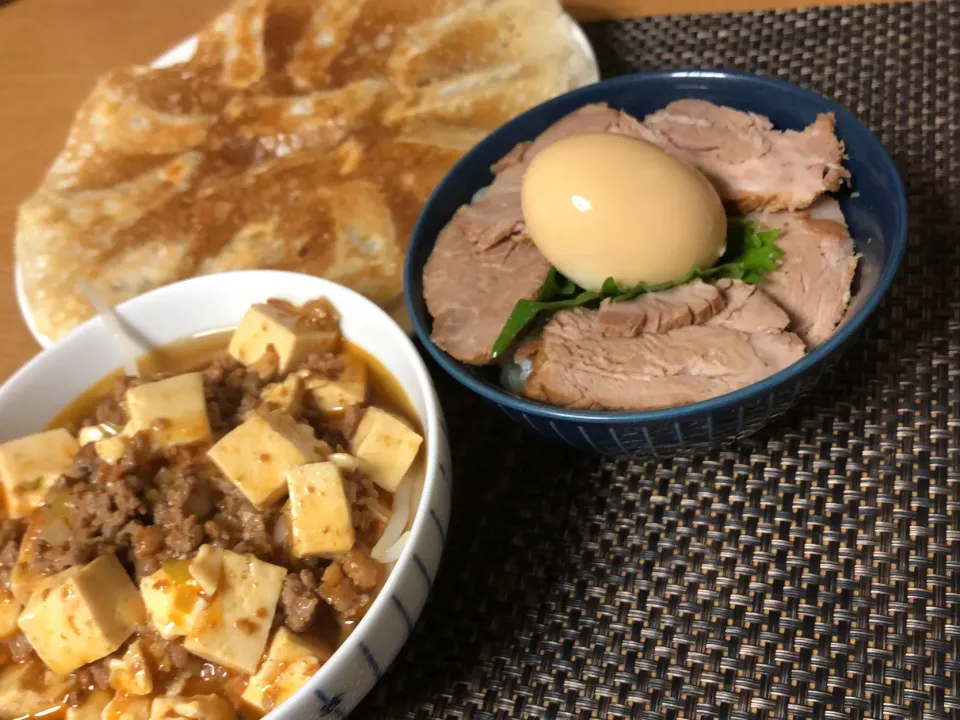 麻婆麺&チャーシュー丼|ここなりさん