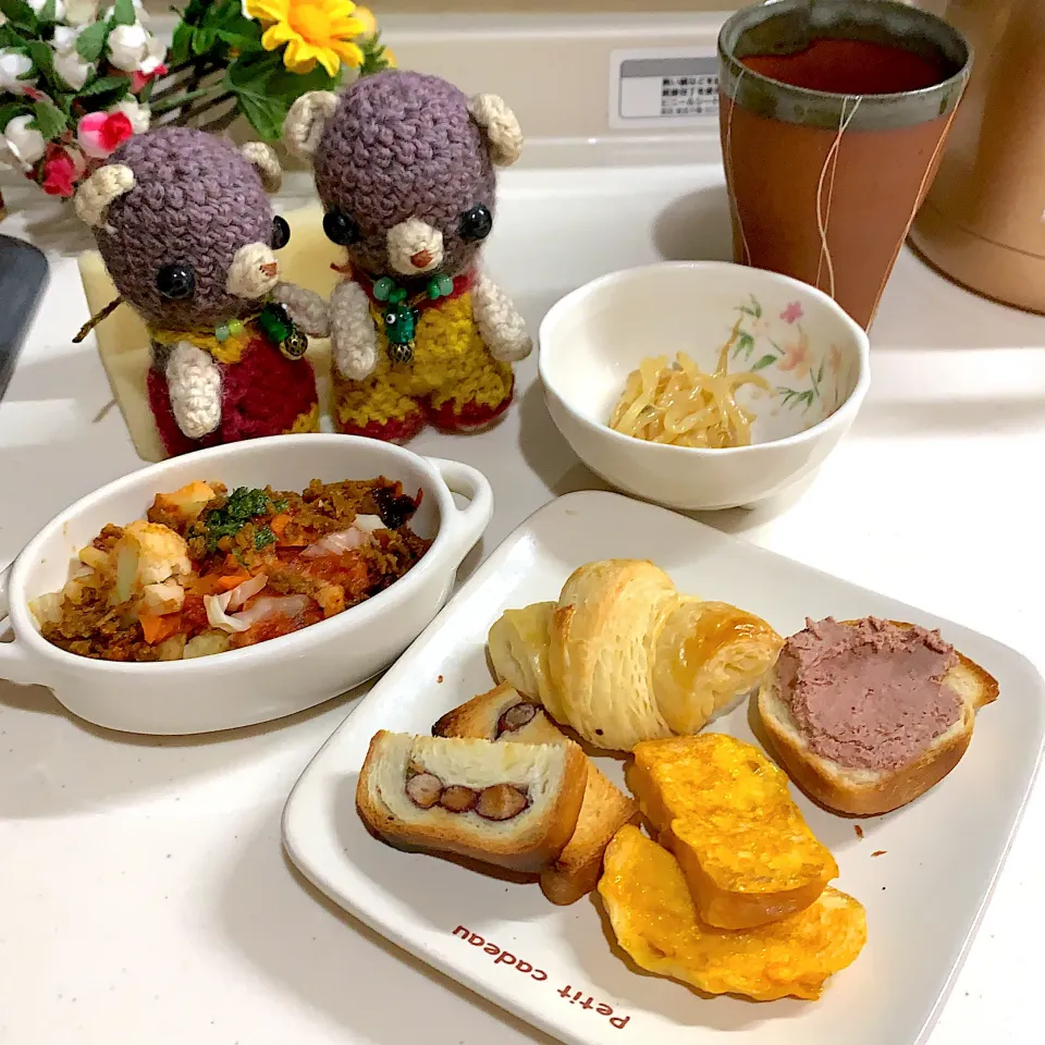 Snapdishの料理写真:朝ごぱん（╹◡╹）|chagashiさん