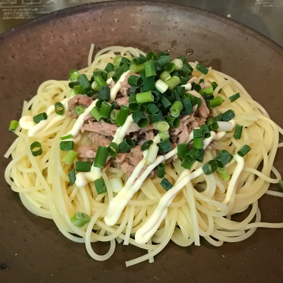 Snapdishの料理写真:ツナマヨポン酢パスタ|sanaeさん