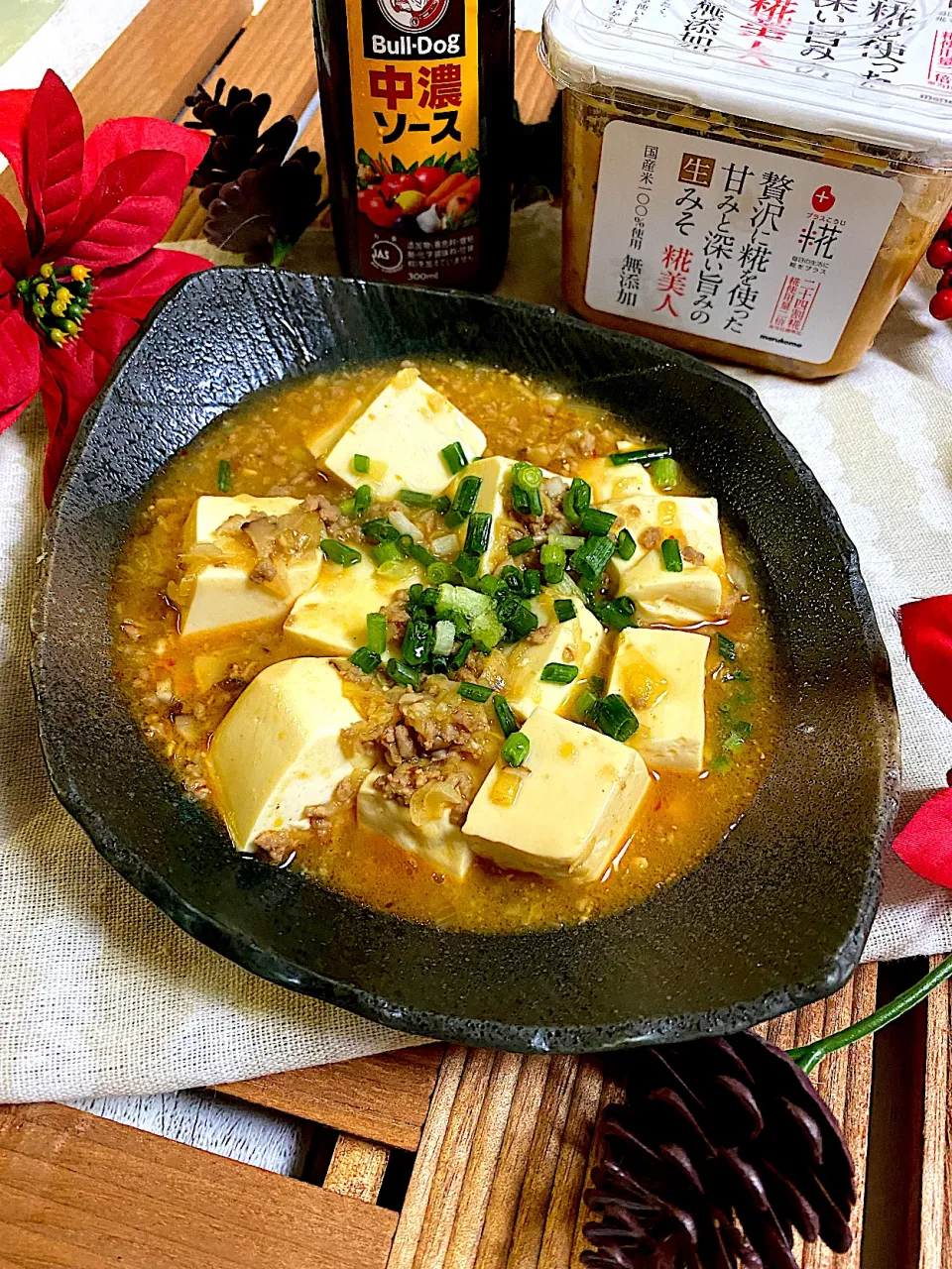 万能味ソースで♬ピリ辛あんかけ豆腐|ぽっちさん