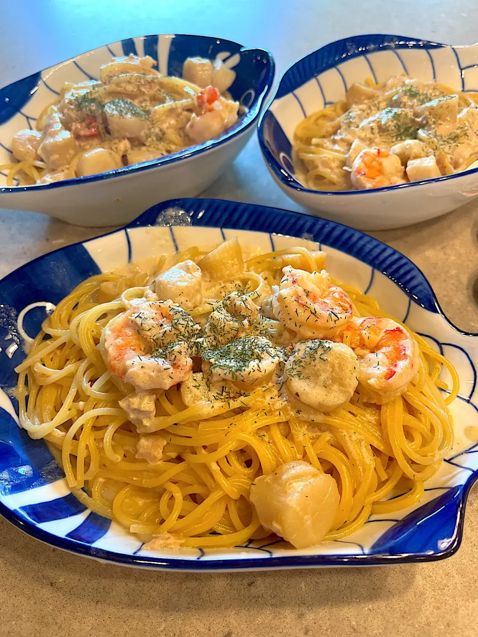 シーフード🦐クリームパスタ🍝！|Mayumiさん