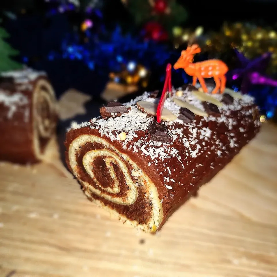 Buche de Noël chocolat citron coco|Sophieさん