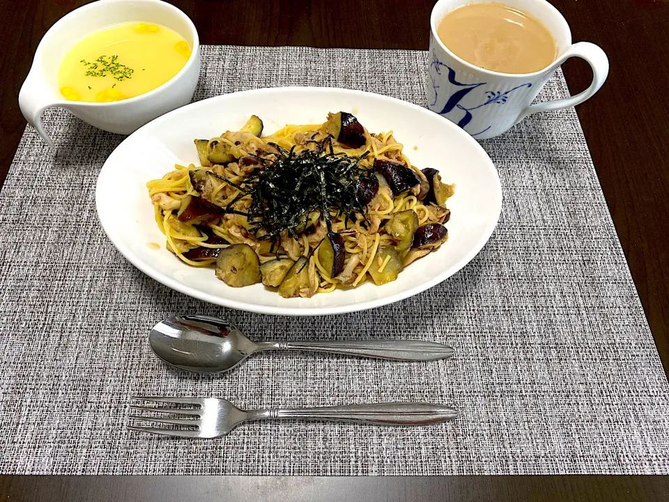 Snapdishの料理写真:ツナとナスのバターポン酢スパゲティ|Ari’s Channelさん