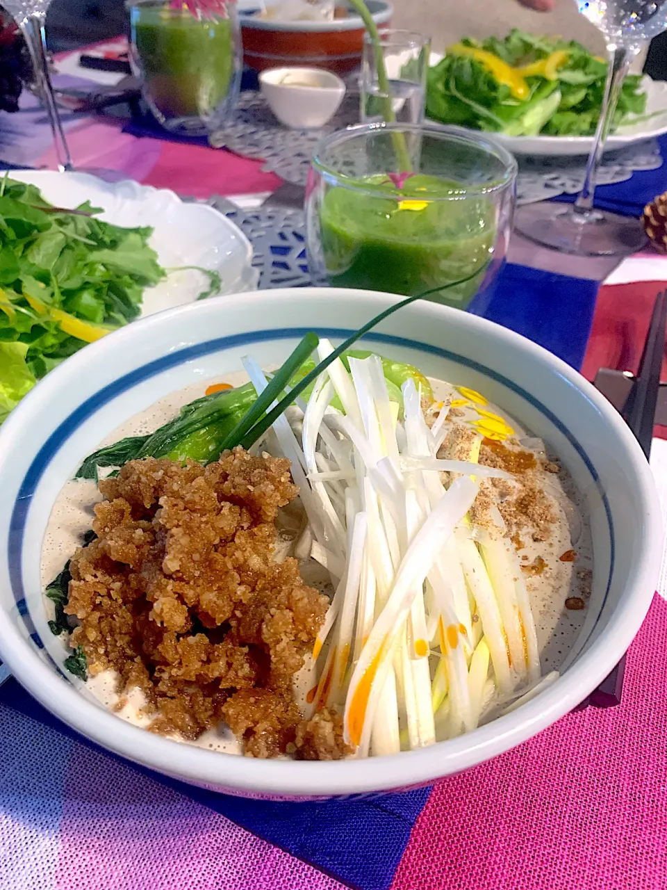 Snapdishの料理写真:raw 肉味噌野菜坦々麺|りんりんさん