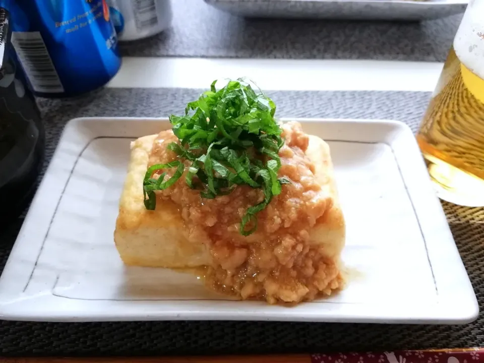 豆腐ステーキの肉味噌ース ~万能味ソースで!|*ママちゃん*さん