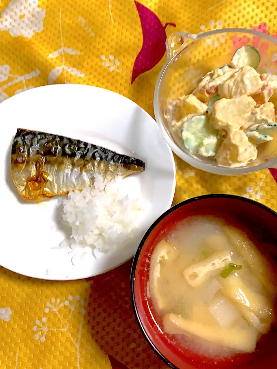 塩鯖　ポテトサラダ　味噌汁|掛谷節子さん