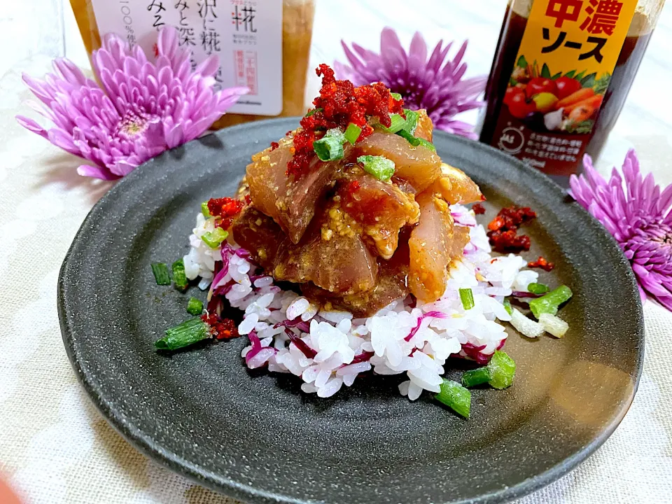 わらさの韓国風☆万能味ソース丼|ぽっちさん