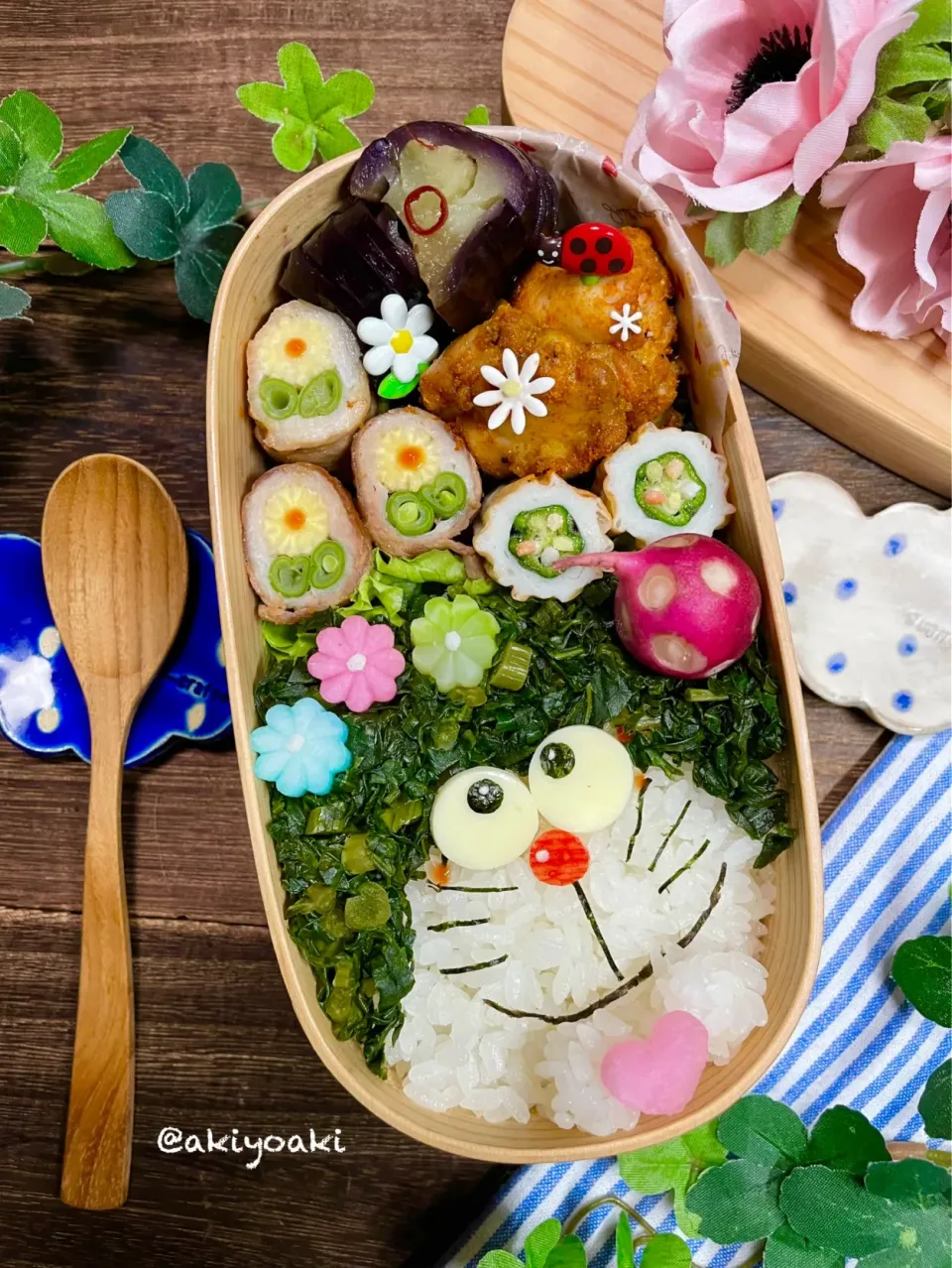 ドラえもん弁当|Akiyoෆ¨̮⑅さん