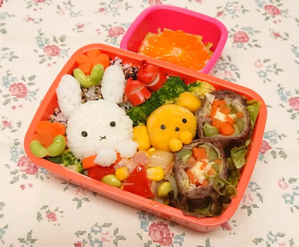 ミッフィーちゃん弁当❤️|みちゅあしさん