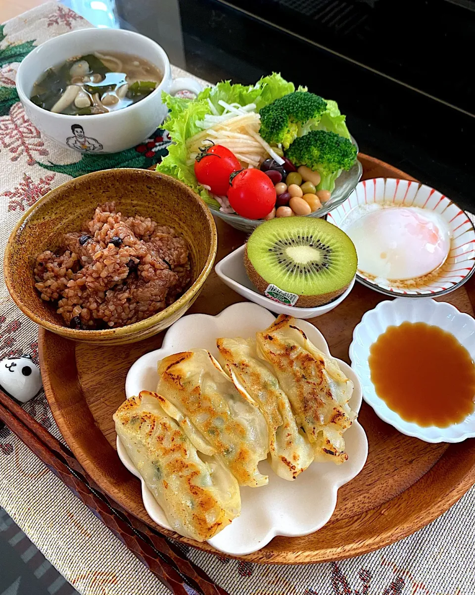 ゆかりさんの料理 マッスルギョーザソイ使用🥟　餃子定食🙏|ゆかりさん