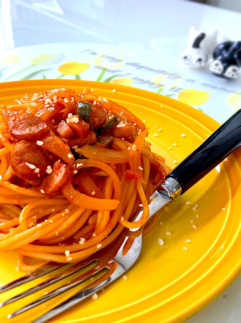 いつものトマトクリームパスタにソースと味噌をちょい足し|ヒロさん