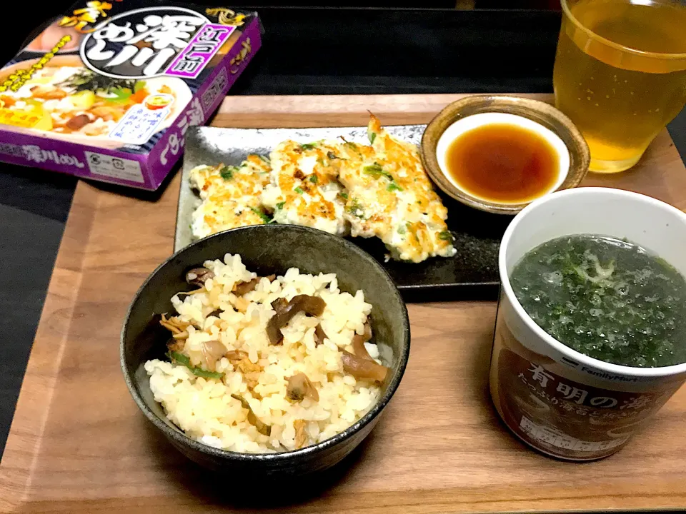 東京　深川飯&佐賀　有明海苔味噌汁&鶏つくね|Tak@さん