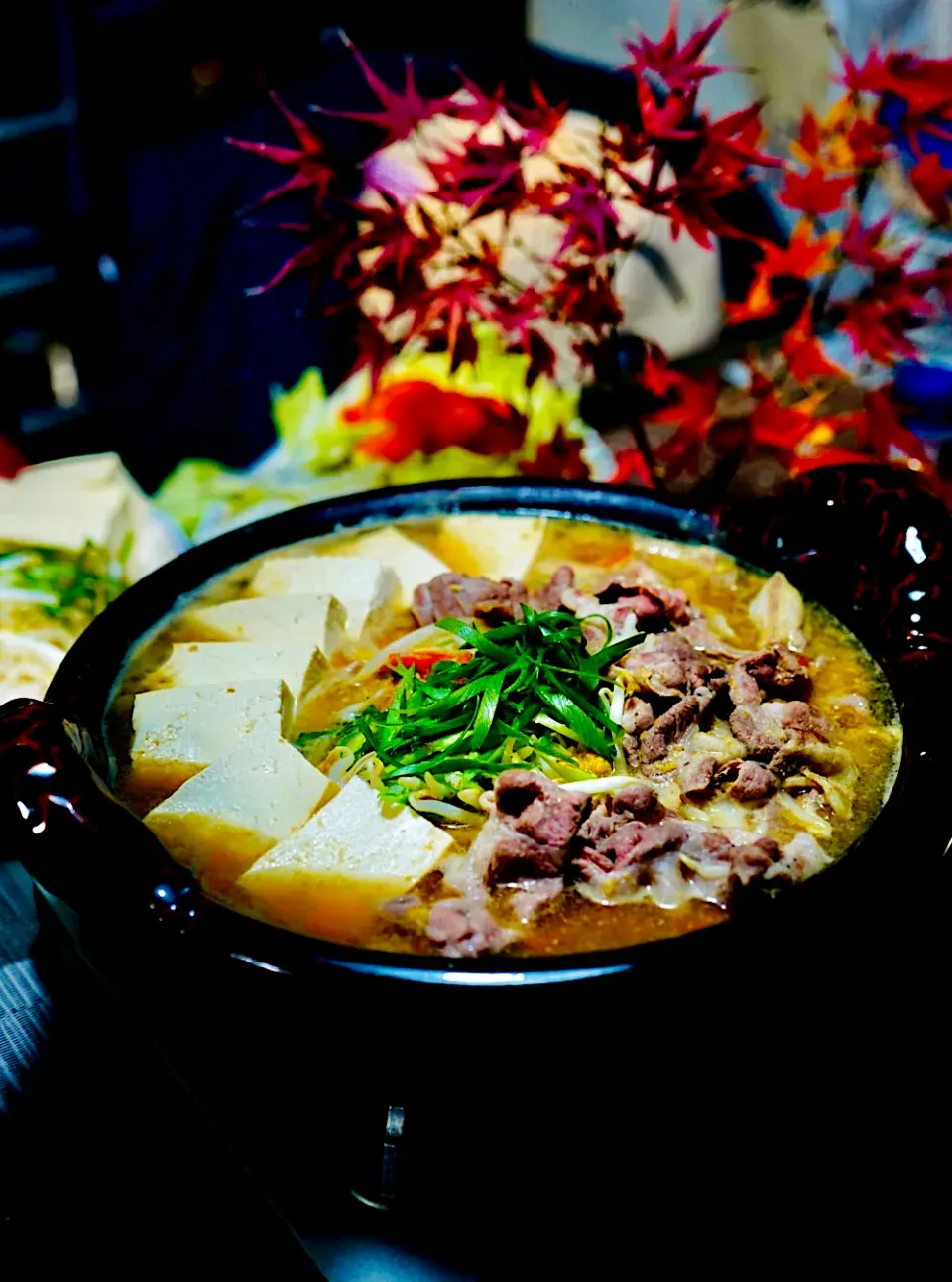 Snapdishの料理写真:Flowerちゃんの料理 豚肉の胡麻味噌鍋✨✨✨こいつは美味い❣️😋|イチロッタさん