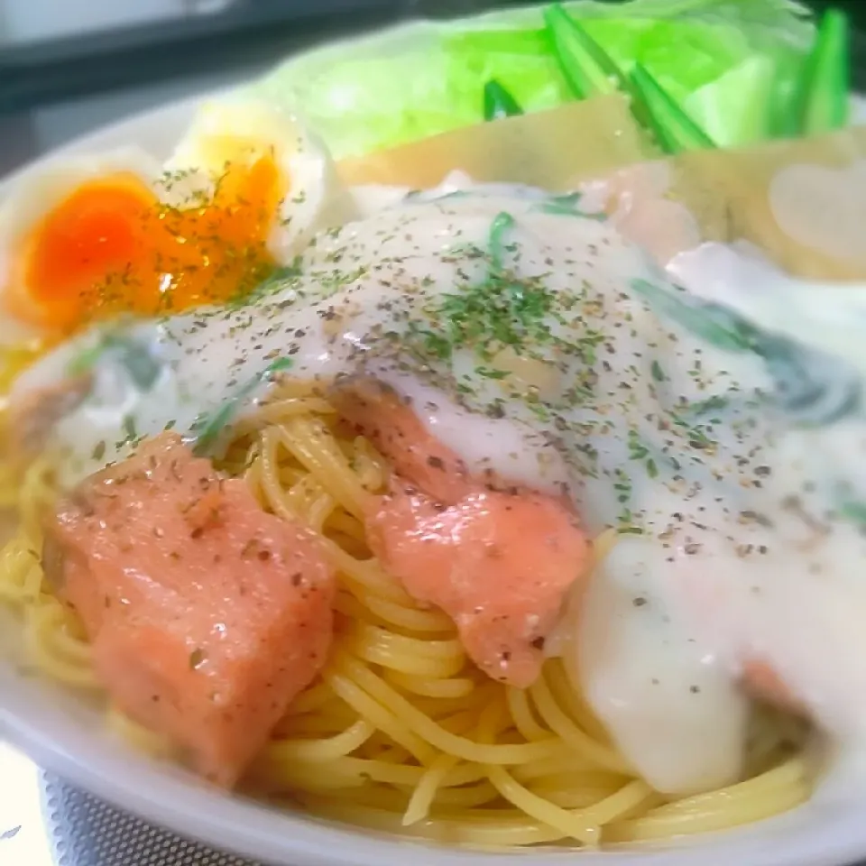 鮭とほうれん草のクリームパスタ〜♪♪|砂糖味屋キッチンさん