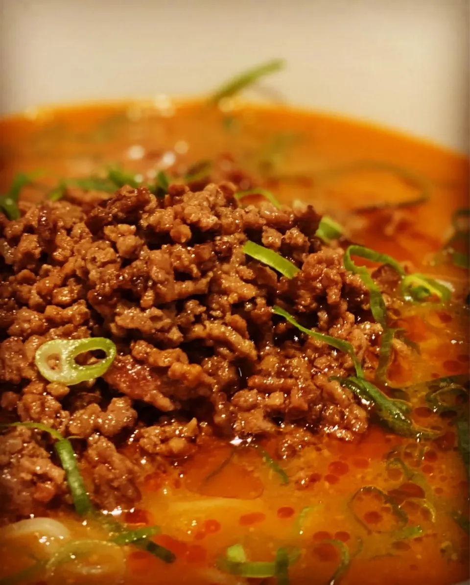 Spicy 🌶 Ramen Noodles soup (with Spicy Mince ) 
Tan Tan Men  Ramen Stock 
#noodles #ramen #soup #chefemanuel  #ilovecooking|Emanuel Hayashiさん