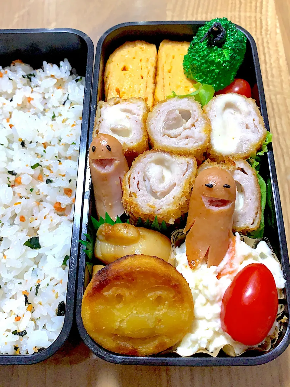 男子高校生のお弁当【ロールチーズカツ】|ゆちさん